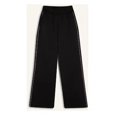 DeFactoFit Wide Leg Pocket Wide Leg Standard Length Elastic Waist Pique Sweatpants