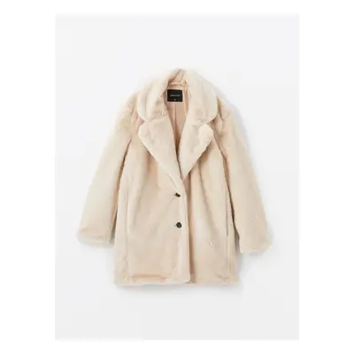 LC Waikiki Jacket Collar Women's Plush Coat