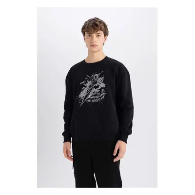 DEFACTO Batman Boxy Fit Crew Neck Printed Thick Fabric Sweatshirt