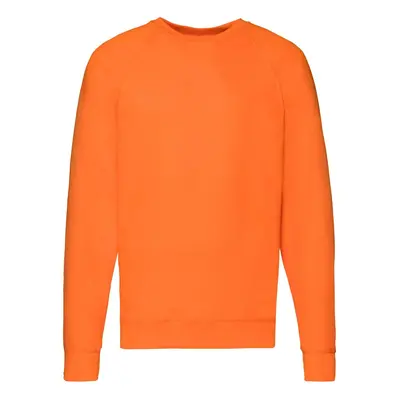 Orange Men's Sweatshirt Lightweight Raglan Sweat Fruit of the Loom