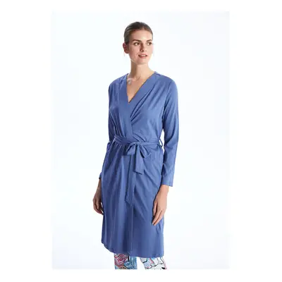 LC Waikiki Lcw Shawl Collar Plain Long Sleeve Women's Dressing Gown