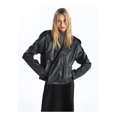 LC Waikiki Women's Leather Look Jacket