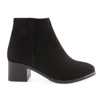 DGN Women's Flat Toe Zippered Heels Ankle Boots.