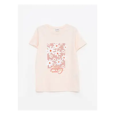 LC Waikiki Crew Neck Printed Short Sleeve Girl's T-Shirt