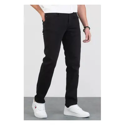 23648 Dewberry Regular Fit Stretchy Hlt Denim Mens Jeans-BLACK