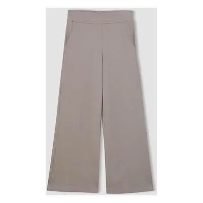 DEFACTO Girl's Straight Fit Waffle Trousers