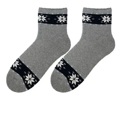 Bratex D-060 women's winter socks pattern grey melange