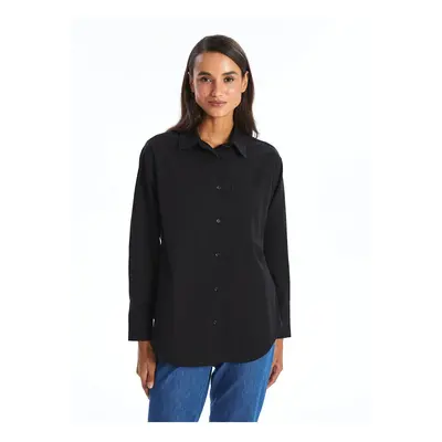 LC Waikiki Lcw Plain Long Sleeve Oversize Poplin Women's Shirt