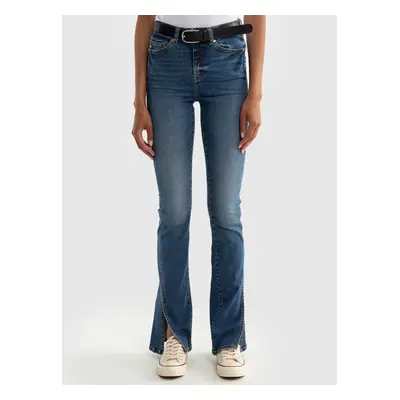 Big Star Woman's Bootcut Trousers Denim Denim-370