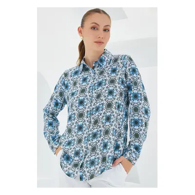 Bigdart Graphic Patterned Shirt - Turquoise