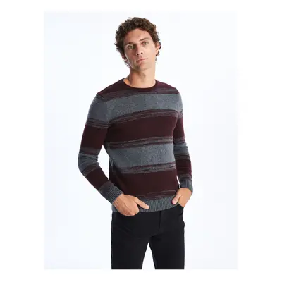 LC Waikiki Crew Neck Long Sleeve Color Block Men's Knitwear Sweater