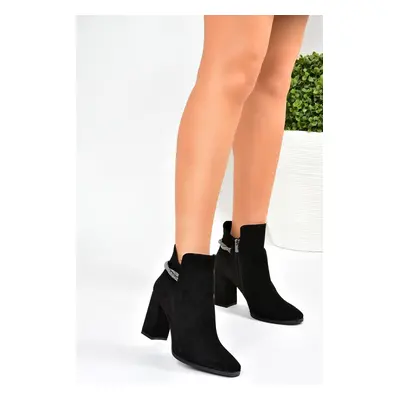 Fox Shoes Black Suede Women's Boots