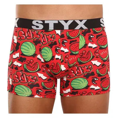 Pánské boxerky Styx long art sportovní guma melouny