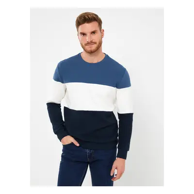 LC Waikiki Crew Neck Long Sleeve Color Block Men's Sweatshirt