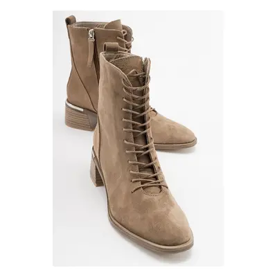 LuviShoes Gigi Brown Suede Genuine Leather Women's Boots