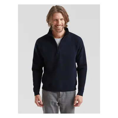 Granatowa bluza męska Zip Neck Sweat Fruit of the Loom