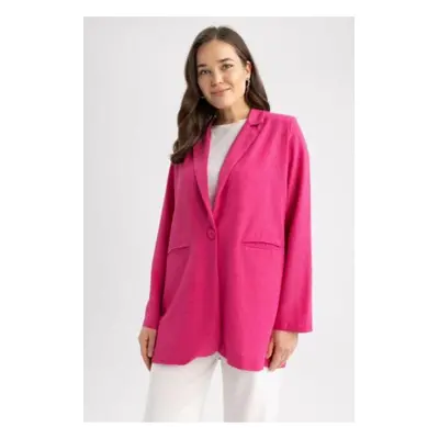 DEFACTO Regular Fit Linen Blend Blazer