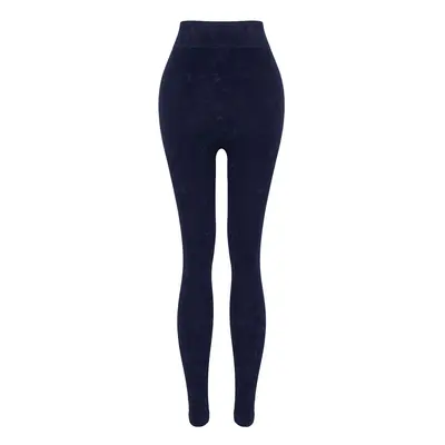 Trendyol Dark Navy Washed Seamless Full Length Knitted Sports Leggings