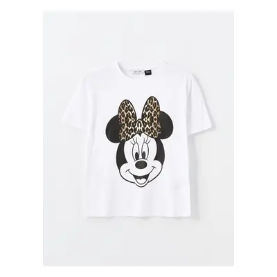 LC Waikiki Crew Neck Mickey Mouse Printed Women's T-Shirt