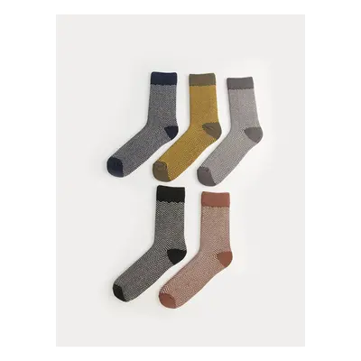 LC Waikiki LCW ACCESSORIES Striped Men's Socks 5-Piece