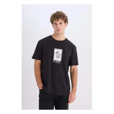 DEFACTO Regular Fit Crew Neck Printed Short Sleeve T-Shirt