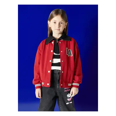 LC Waikiki Printed Long Sleeve Girls' College Jacket