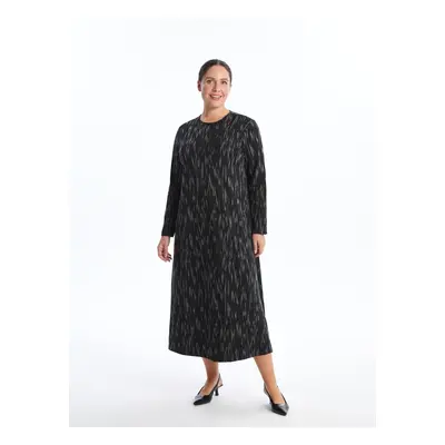 LC Waikiki Crew Neck Patterned Women's Dress