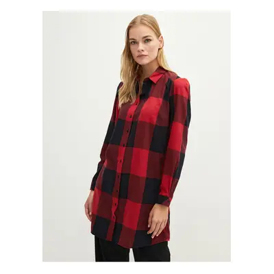 LC Waikiki Plaid Long Sleeve Poplin Women's Shirt Tunic