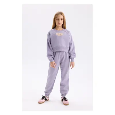 DEFACTO Girl Piece Set Thick Fabric Sweatshirt Top Flexible Waist Jogger Tracksuit Bottom