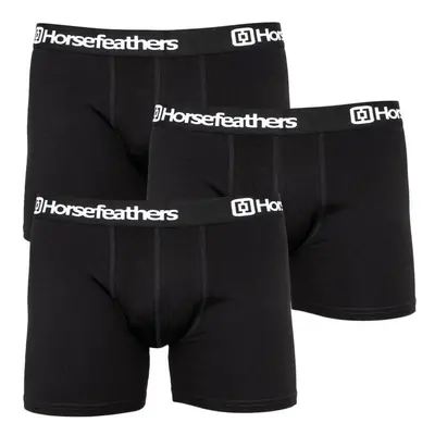 3PACK pánské boxerky Horsefeathers černé