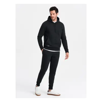 Ombre BASIC men's cotton tracksuit set kangaroo sweatshirt + joggers