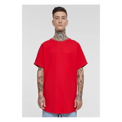 Pánské tričko Long Shaped Turnup Tee - červené