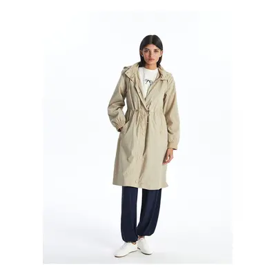 LC Waikiki Lcw Women's Hooded Plain Raincoat