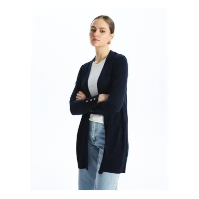 LC Waikiki Shawl Collar Plain Long Sleeve Women's Knitwear Cardigan