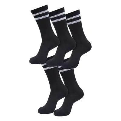 Ponožky Double Stripe 5-Pack černé/bílé