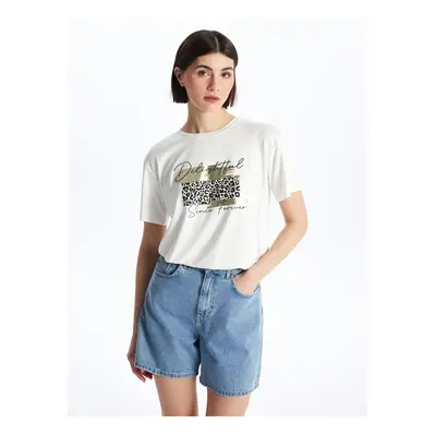 LC Waikiki Crew Neck Printed Short Sleeve Women's T-Shirt