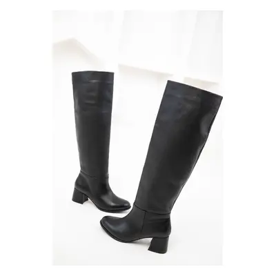 Soho Black Genuine Leather Women's Boots