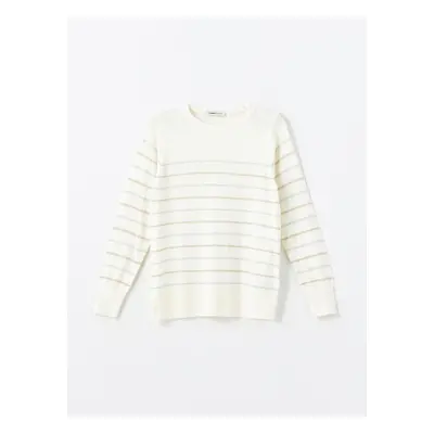 LC Waikiki Crew Neck Striped Women's Knitwear Sweater