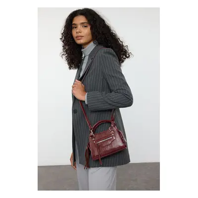 Trendyol Claret Red Cross Strap Women's Mini Tote Bag