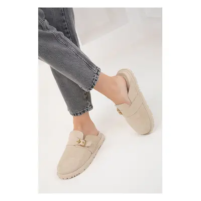 Soho Beige Suede Slippers (19910)