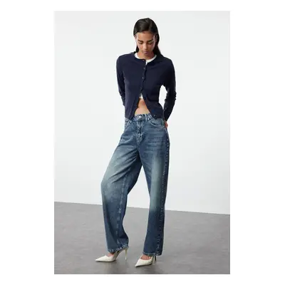 Trendyol Blue High Waist Barrel Jeans