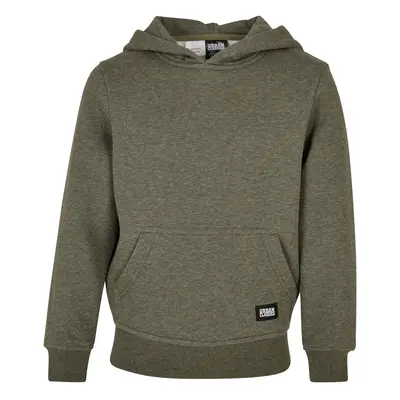 Boys Basic Melange Hoody tmavězelenámelange