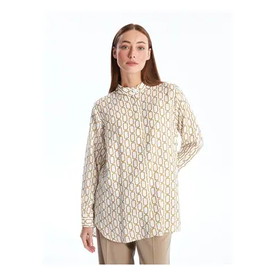 LC Waikiki Judge Collar Patterned Long Sleeve Women's Tunic