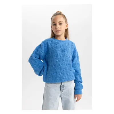 DEFACTO Girl's Crew Neck Knitwear Sweater