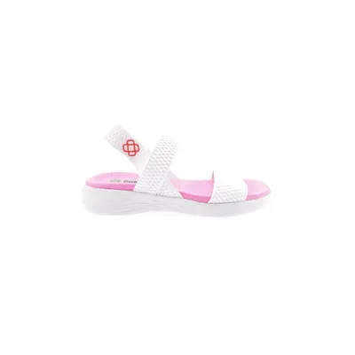 DGN 102-23y Women's Elastic Sandals White Fuchsia