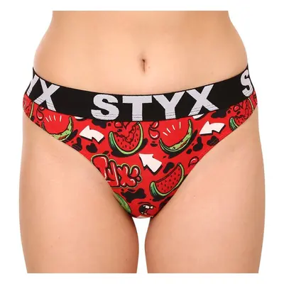 Dámská tanga Styx art sportovní guma melouny