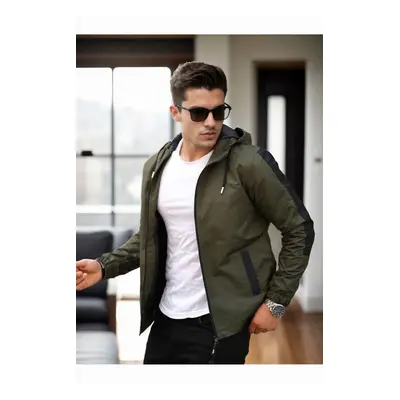 84690 Dewberry Seasonal Mens Jacket-KHAKI-BLACK