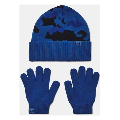 Chlapecká čepice Under Armour B Beanie/Glove Combo-BLU - Kluci