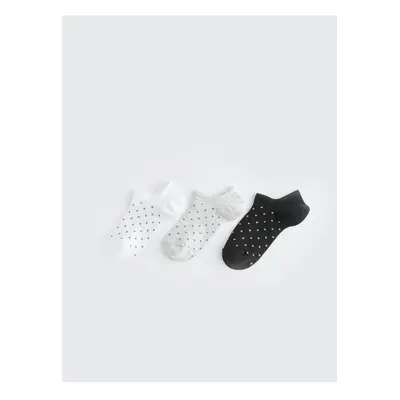 LC Waikiki 3-Pack Women's Polka Dot Booties Socks