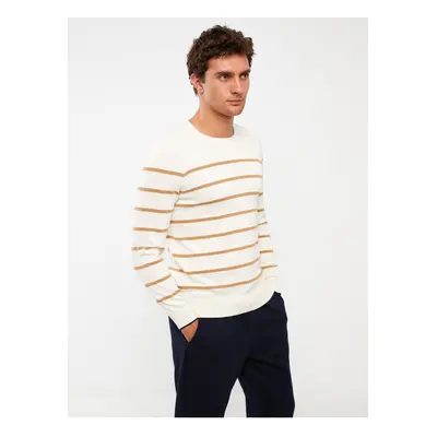 LC Waikiki Crew Neck Long Sleeve Striped Men's Knitwear Sweater